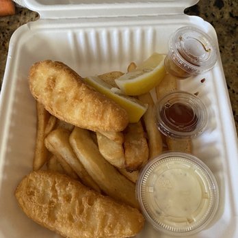 The Cookout Fish & Chips N More - Halibut Fish N Chips. Smoked ribs. Very well marinated. Meat comes right off the bone. Delicious - Food Trucks Near Me - Mountain View, California The Cookout Fish & Chips N More - Halibut Fish N Chips. Smoked ribs. Very well marinated. Meat comes right off the bone. Delicious - Food Trucks Near Me - Mountain View, California
