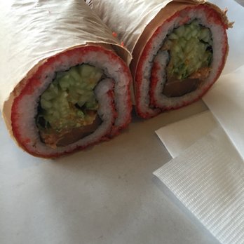 The Low-Key Poke Joint - Flaming hot Cheetos wrap with salmon! - Poke Near Me - Riverside, California