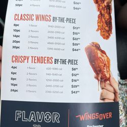 Wings Over Rochester - Menu as of 6.21.25