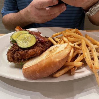 Bazille at Nordstrom - Crispy Chicken Sandwich - New American Near Me - Coral Gables, Florida