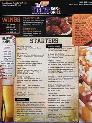 Menu photo 4 The Ticket Bar & Grill Platteville, WI Menu photo 4 The Ticket Bar & Grill Platteville, WI