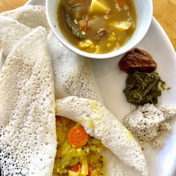Zeal - Dosa with chutneys. Light tasting with incredible spice profile. - New American Near Me - Boulder, Colorado