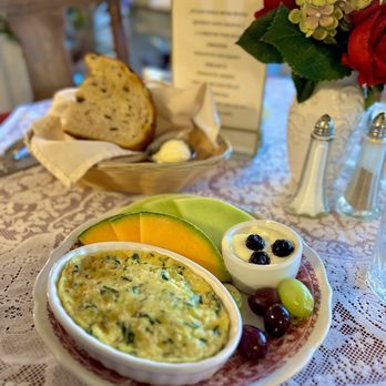 Julian Gold Rush Hotel - My breakfast!! Spinach quiche, fruit and yogurt - very yum! - Hotels Near Me - Julian, California Julian Gold Rush Hotel - My breakfast!! Spinach quiche, fruit and yogurt - very yum! - Hotels Near Me - Julian, California