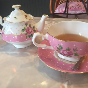 Eggty 8 Cafe - My delicious Laduree tea served in Royal Albert. 4.50 for the small pot. - American Near Me - Fort Lee, New Jersey Eggty 8 Cafe - My delicious Laduree tea served in Royal Albert. 4.50 for the small pot. - American Near Me - Fort Lee, New Jersey