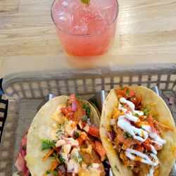 Uno Dos Tres Tacos & Tequila - Fish and chicken tacos with a watermelon margarita
