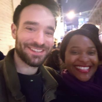 Harold Pinter Theatre - Me and Charlie Cox (better known from the "Daredevil" movie) after his excellent performance in Betrayal. - Performing Arts Near Me - London, XGL