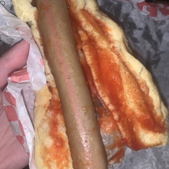 Rally's - a hot dog with ketchup and mustard - Burgers Near Me - Alton, Illinois Rally's - a hot dog with ketchup and mustard - Burgers Near Me - Alton, Illinois