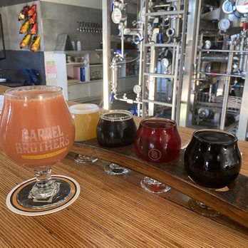 Barrel Brothers Brewing - Flight & full pour of the Trends slushy - Breweries Near Me - Windsor, California