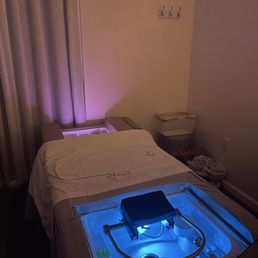 Bed and little room you are in.