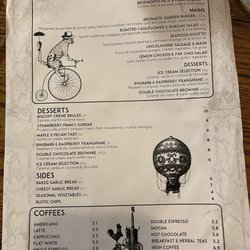 Fothergills - Menu