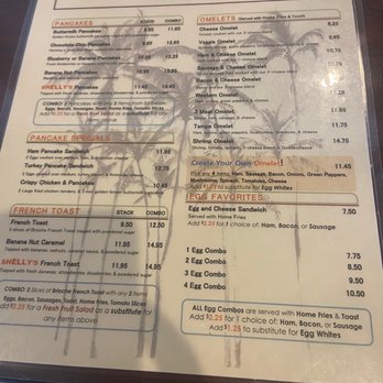 Shelly's Cafe - Menu - Breakfast & Brunch Near Me - Tampa, Florida Shelly's Cafe - Menu - Breakfast & Brunch Near Me - Tampa, Florida