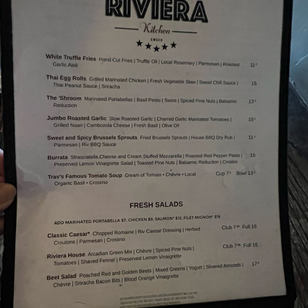 Riviera Scratch Kitchen - Menu October 2025 - New American Near Me - Glenwood Springs, Colorado