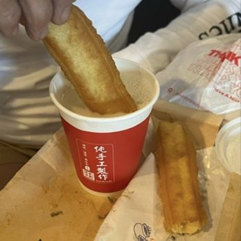 Tao Roll And Pancake - Fried Bread Stick and Sweet Soy Milk hot - Taiwanese Near Me - Houston, Texas Tao Roll And Pancake - Fried Bread Stick and Sweet Soy Milk hot - Taiwanese Near Me - Houston, Texas