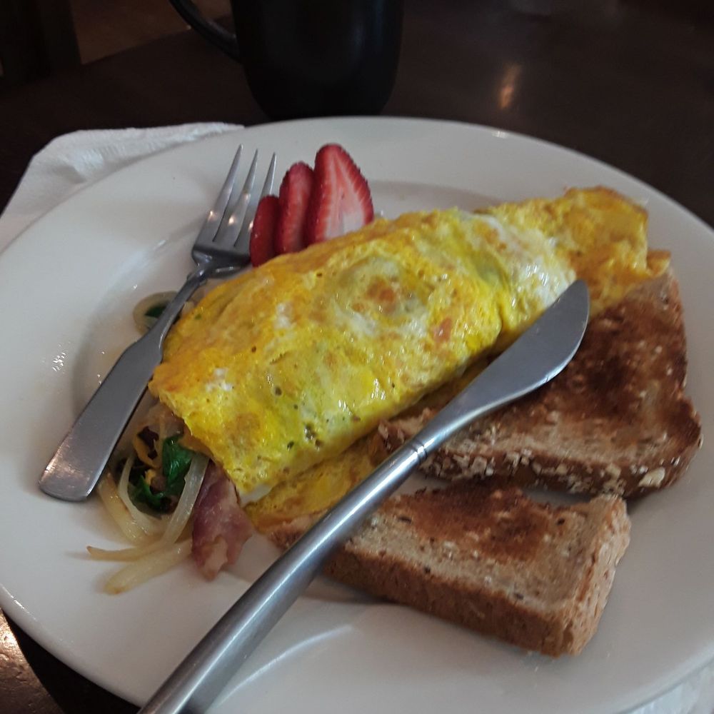 Manjares - Spinach and bacon omelet - Breakfast & Brunch Near Me - New Haven, Connecticut Manjares - Spinach and bacon omelet - Breakfast & Brunch Near Me - New Haven, Connecticut