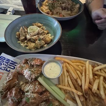 Dave & Buster's Henderson - Bone-In Wings Cajun Shrimp* Pasta Elotes Cauliflower - Sports Bars Near Me - Henderson, Nevada Dave & Buster's Henderson - Bone-In Wings Cajun Shrimp* Pasta Elotes Cauliflower - Sports Bars Near Me - Henderson, Nevada