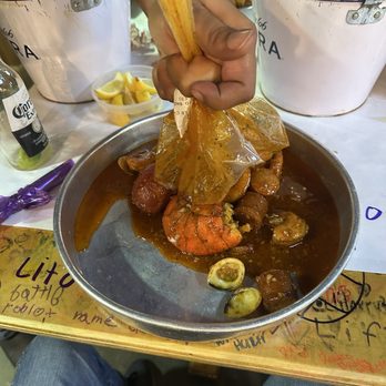 Angry Crab Shack - This is the shrimp with lobster boil. - Seafood Near Me - Atascocita, Texas
