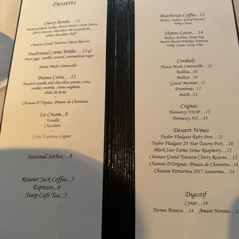 Boathouse Restaurant - Dessert Menu - French Near Me - Traverse City, Michigan Boathouse Restaurant - Dessert Menu - French Near Me - Traverse City, Michigan