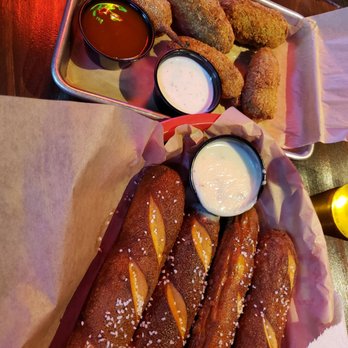 Salty J's - Pretzels (these are a must try!) and stuffed jalapenos (made in house, not on the menu) - American Near Me - St. Petersburg, Florida Salty J's - Pretzels (these are a must try!) and stuffed jalapenos (made in house, not on the menu) - American Near Me - St. Petersburg, Florida