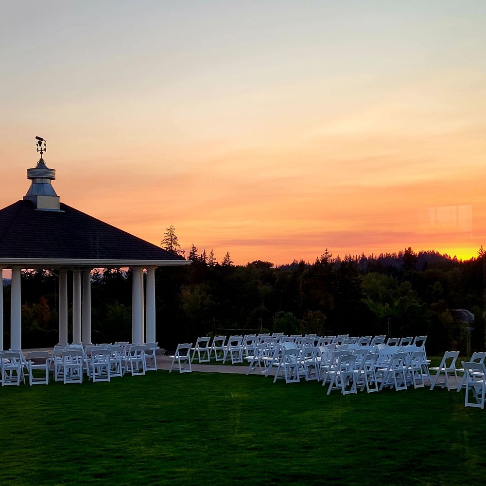 a gazebo set up for a wedding a gazebo set up for a wedding