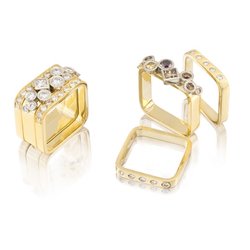 Unique Boutique - Diamond Garland Square Rings