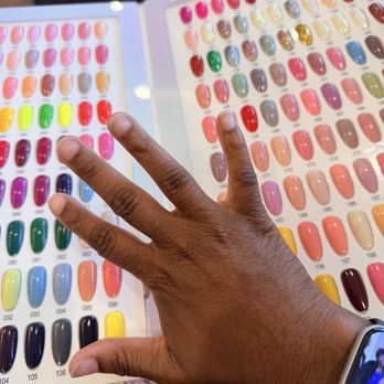 Sweetheart Nails 2 - Plenty of choices! There were tons of color books to look through before choosing our gel polish. - Nail Salons Near Me - Baton Rouge, Louisiana