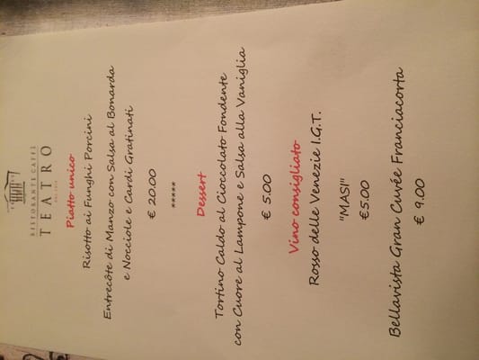 Menu photo 1 Caffe Teatro dal 1813 Como, CO
