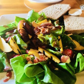 Rustic Inn Cafe - Grilled peach and sriracha bacon salad; absolutely amazing! We would order this over and over again. - Burgers Near Me - Two Harbors, Minnesota Rustic Inn Cafe - Grilled peach and sriracha bacon salad; absolutely amazing! We would order this over and over again. - Burgers Near Me - Two Harbors, Minnesota