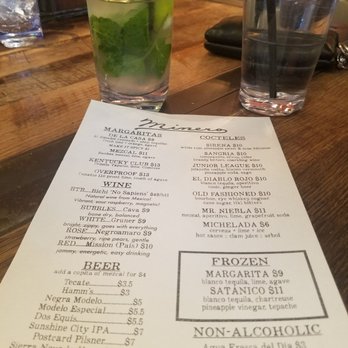 Minero - Menu - Mexican Near Me - Atlanta, Georgia