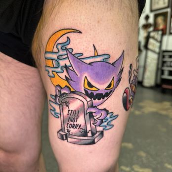 Creator Tattoo - Haunter tombstone done by Brandon! - Tattoo Near Me - Pomona, California Creator Tattoo - Haunter tombstone done by Brandon! - Tattoo Near Me - Pomona, California