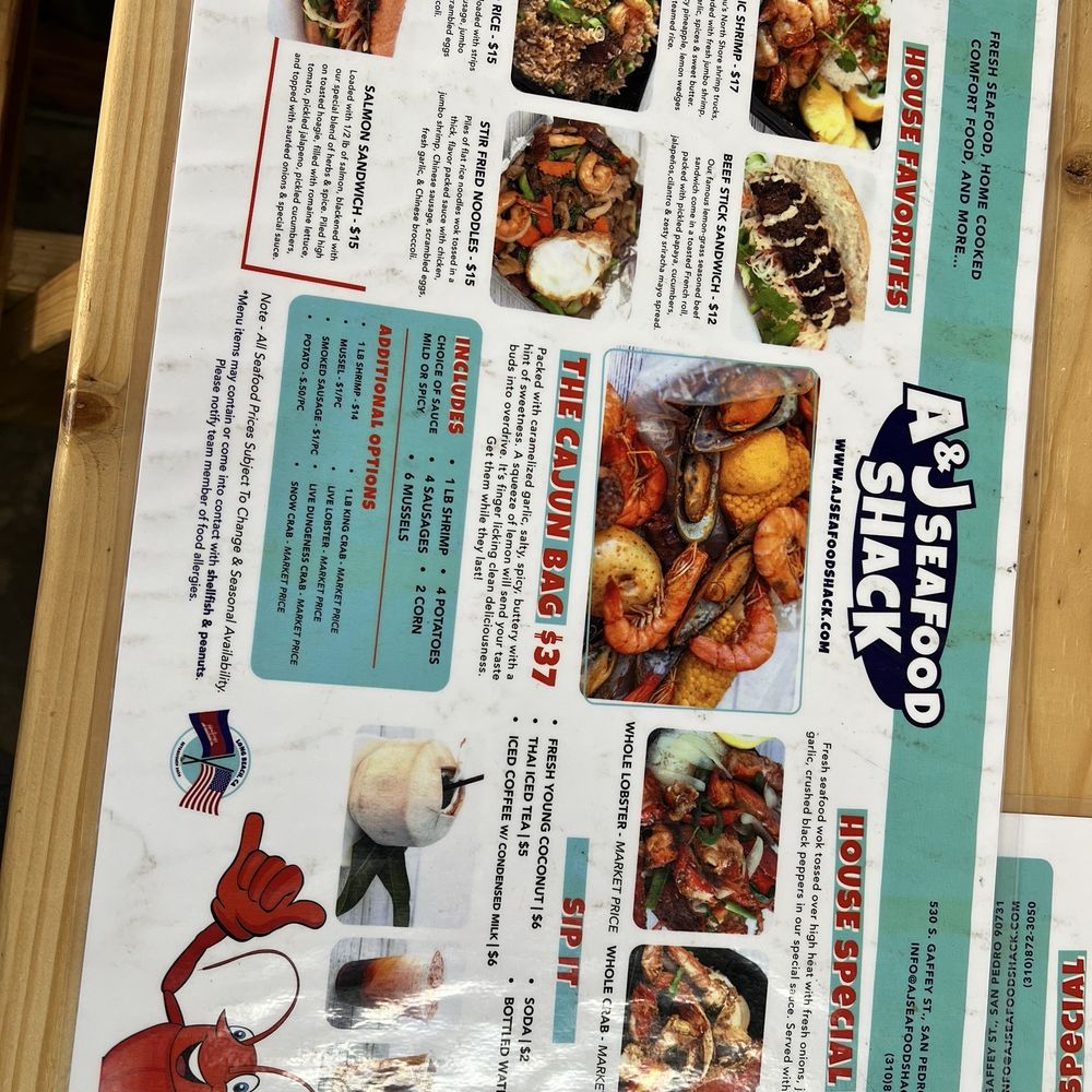 A&J Seafood Shack - Menu - Asian Fusion Near Me - San Pedro, California A&J Seafood Shack - Menu - Asian Fusion Near Me - San Pedro, California