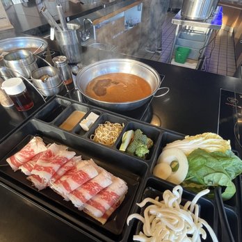 Slice Shabu - spicy miso broth w/ toro (beef belly) - Japanese Near Me - Fullerton, California Slice Shabu - spicy miso broth w/ toro (beef belly) - Japanese Near Me - Fullerton, California