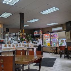 Facing the door / most of the restaurant