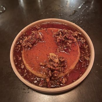 Morcilla - Goat cheese flan - Spanish Near Me - Pittsburgh, Pennsylvania