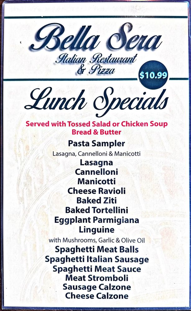 BELLA SERA ITALIAN RESTAURANT Updated November 2024 18 Photos 259