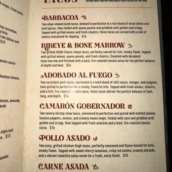 Revolucion - Partial Menu - Cocktail Bars Near Me - Geneva, Illinois