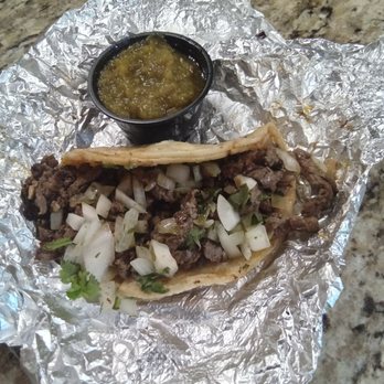 World Famous Grill - Carne asada taco (with green salsa) - Mexican Near Me - Downey, California World Famous Grill - Carne asada taco (with green salsa) - Mexican Near Me - Downey, California