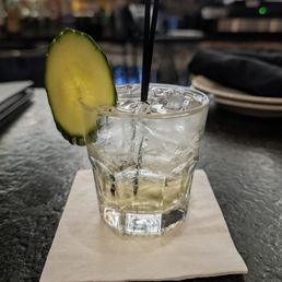 Cucumber vodka Gimlet.