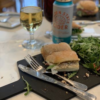 Vintage Wine + Eats - Turkey Brie Italian Tuna Melt Golden State Dry Coder - Wine Bars Near Me - Los Angeles, California