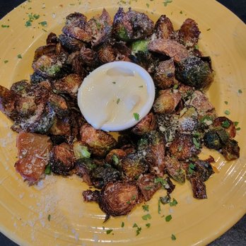 Fullerton Brew Co - The Brussels sprouts starter + parmesan cheese! Delicious. - Brewpubs Near Me - Fullerton, California Fullerton Brew Co - The Brussels sprouts starter + parmesan cheese! Delicious. - Brewpubs Near Me - Fullerton, California
