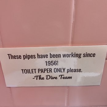 The Dive Motel - Sign in bathroom - Hotels Near Me - Nashville, Tennessee The Dive Motel - Sign in bathroom - Hotels Near Me - Nashville, Tennessee