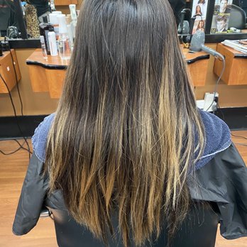 Salon One - Before... pretty brassy and streaky - Hair Salons Near Me - Alameda, California