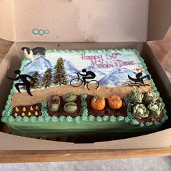 Sunshine and Moons - Wonderful cake to celebrate my Cousins 50th! Sarah did an amazing job and everyone loved the cake!!! So creative!!