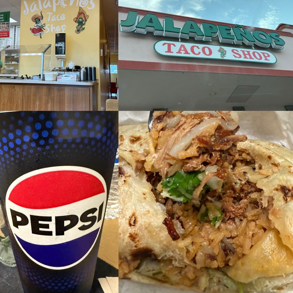 Jalapenos Taco Shop - The BEST carnitas burrito. HUGE, loaded with the most carnitas, rice, refried, sour cream, cilantro & grilled onions.. OH MY GAWD, so good. - Mexican Near Me - Klamath Falls, Oregon Jalapenos Taco Shop - The BEST carnitas burrito. HUGE, loaded with the most carnitas, rice, refried, sour cream, cilantro & grilled onions.. OH MY GAWD, so good. - Mexican Near Me - Klamath Falls, Oregon