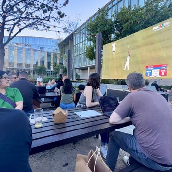 Fieldwork Brewing Company - Patio w/ new screen - Beer Bar Near Me - San Mateo, California