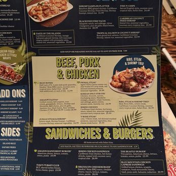 Rainforest Cafe - Menu - American Near Me - Grapevine, Texas