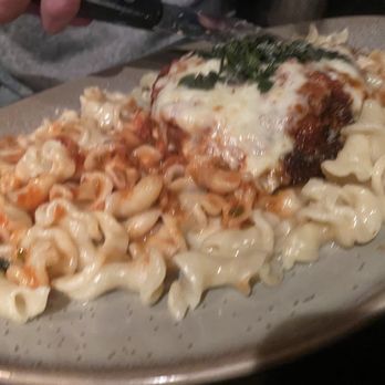Noto Americano - Ck parm over campanelle pasta. Cutlet was 3/4"+ thick - Delis Near Me - Southington, Connecticut Noto Americano - Ck parm over campanelle pasta. Cutlet was 3/4"+ thick - Delis Near Me - Southington, Connecticut