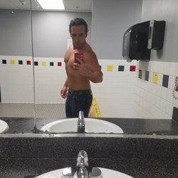 Hal Welsh East Area Family YMCA - The bathrooms aren't bad, but the boy in the picture is