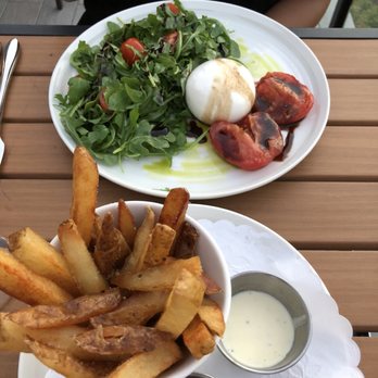Mare Rooftop - Buratta salad and hand cut Fries with Truffle oil - Seafood Near Me - Providence, Rhode Island Mare Rooftop - Buratta salad and hand cut Fries with Truffle oil - Seafood Near Me - Providence, Rhode Island