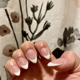 Nails with white tip