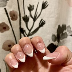 T Care Nails & Spa - Nails with white tip